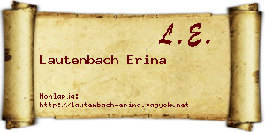 Lautenbach Erina névjegykártya